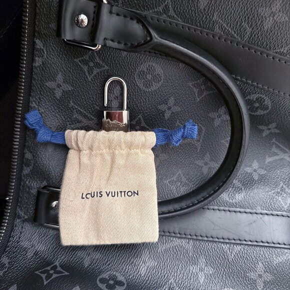 Louis Vuitton Keepall Bandoulière 55 Monogram Eclipse Black (Duffle Travel Bag) - Picture 9 of 10